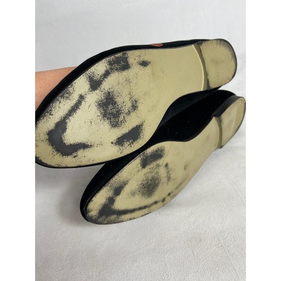 Christmas Shoes Women's 8 Vintage Embroidered Santa Flats Ugly Christmas Sweater - Picture 8 of 9